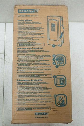 Used Schneider 30A Square D 600V Heavy Duty Safety Switch