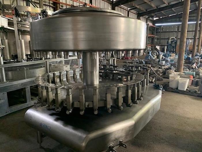 Used Federal 32-Valve Rotary Stainless Steel Filler