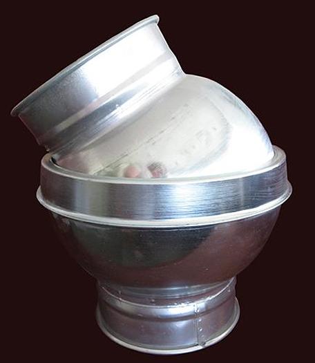 8" Ball Joints, Rolled Lip both ends or Rolled Lip to Flex Hose End