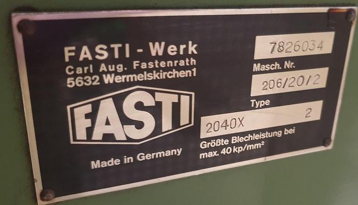 Gebraucht Schwenkbiegemaschine Fasti 206-20-2