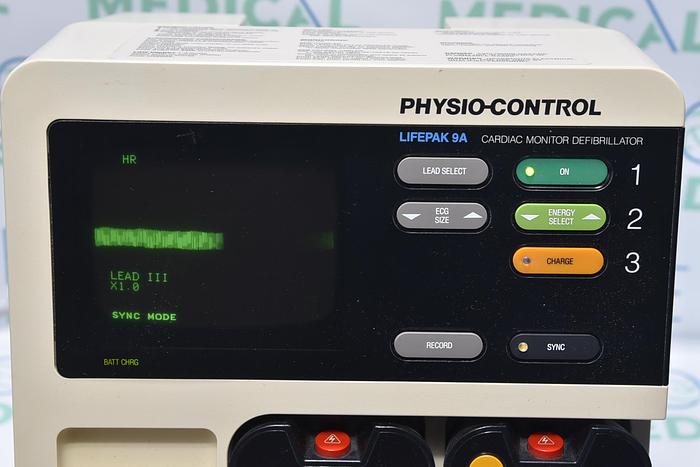Used PHYSIO-CONTROL LIFEPAK 9A, MONITOR, AED, DEFIB.,
