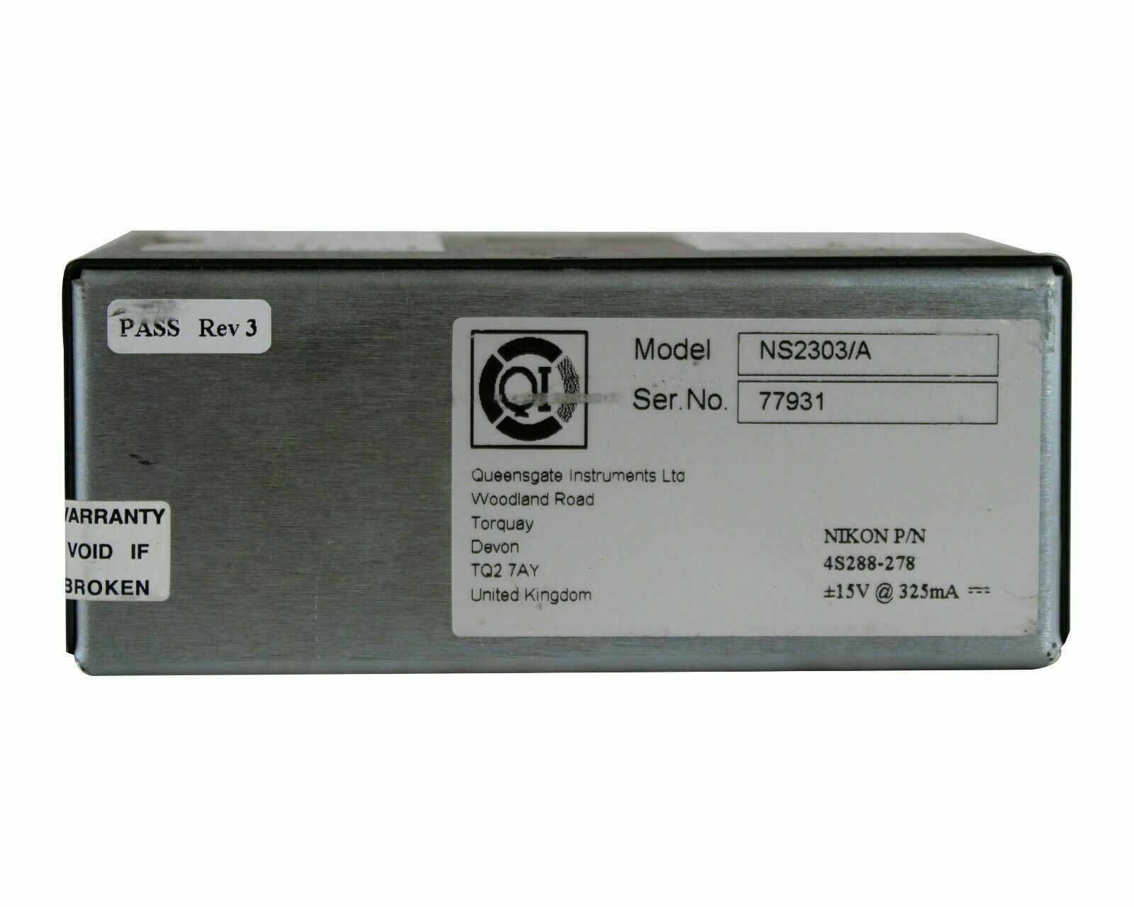 Used Nikon  QUEENSGATE INSTRUMENTS NS2303/A POSITION SENSOR UNIT NS2303/A