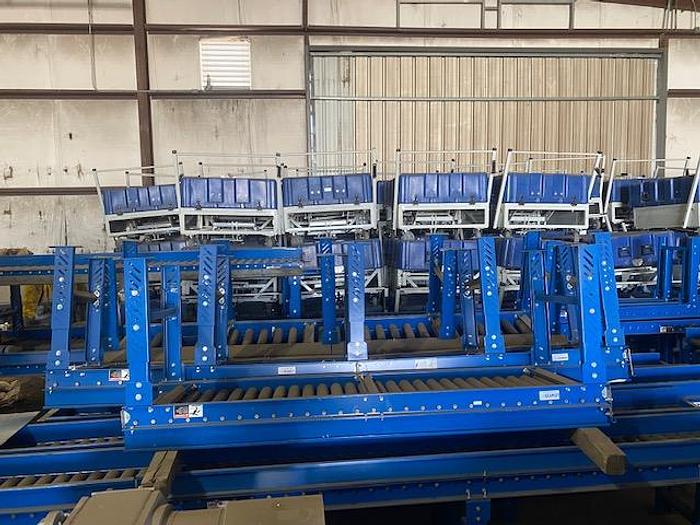 Used Lewco Gravity Flow Roller Conveyors