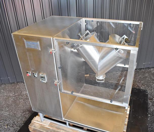 Used 0.5 CU. FT. A & M PROCESS TWIN SHELL BLENDERS – 4 SHELLS – S/S