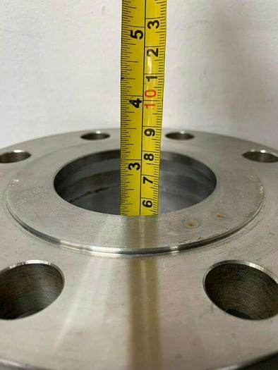 Used Viraj India Stainless Steel 8" Flange To 4" Sanitary Fitting Adapter