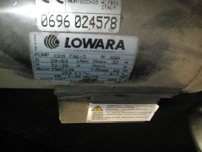 Used Pump, Centrif., 1.4 HP, S/st, 2" x 1-1/2", #S735503