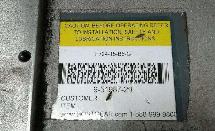 Used BOSTON GEAR F724-15-B5-G