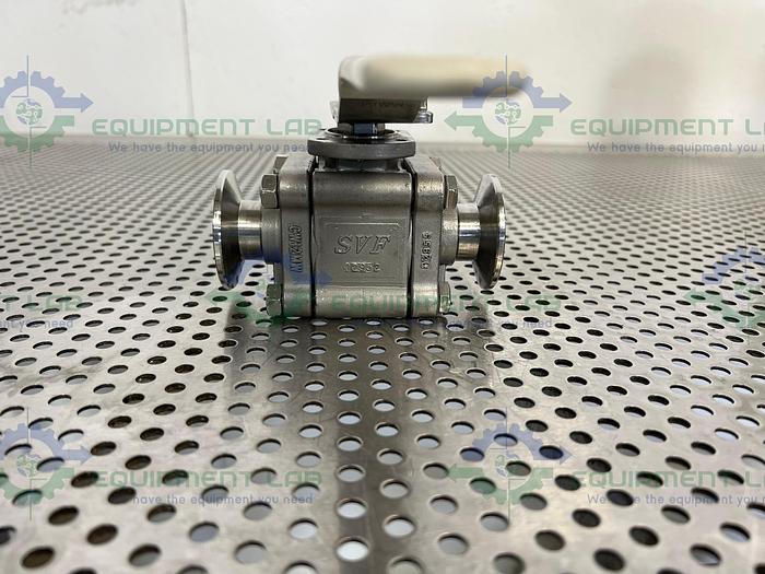 Used SVF -F. C. I.  SB79999ATTR Ball Valve w/ 1" Sanitary Fitting