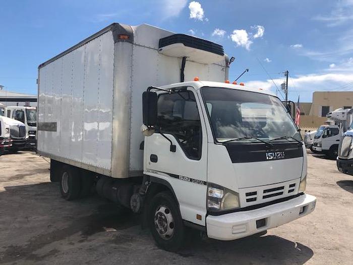 Used 2006 ISUZU NPR BOX TRUCK 14 FT WITH FEASH REEFER UNIT