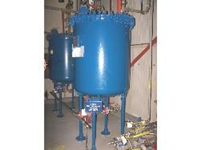 Used Pfaudler 300 gallon vertical glass lined vacuum receiver