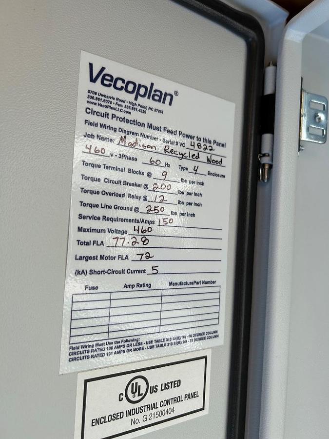 Used Vecoplan Low Speed Grinder