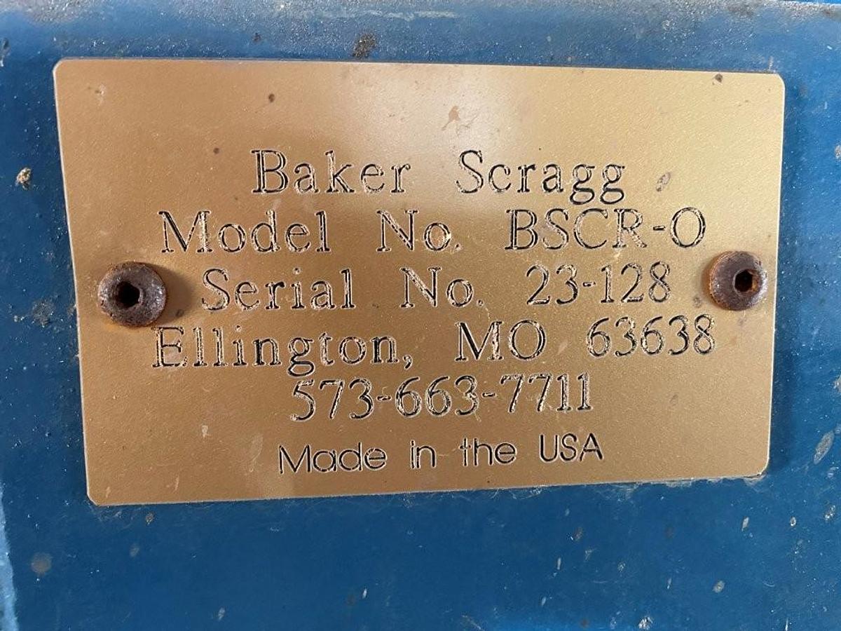 Used Baker Model BSCR-O circle trim scragg mill, 102 in