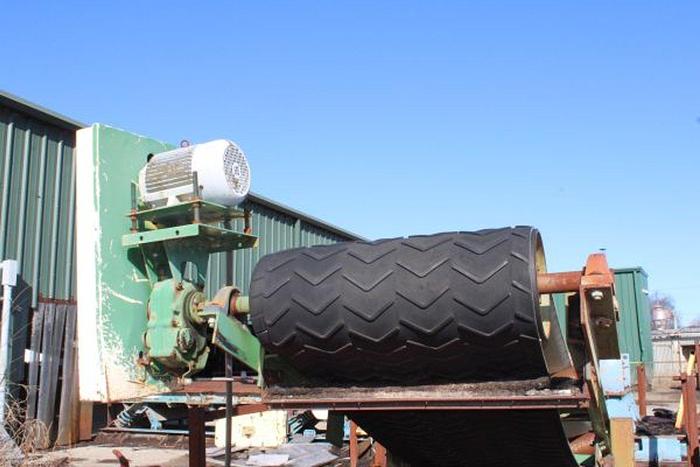 Used Inclined Belt Conveyor 30' x 30" wide with cleated belt