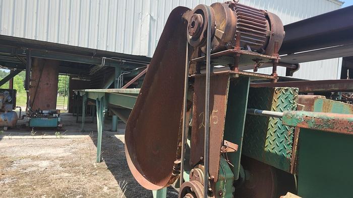 Used Flat Belt Conveyor 56′ long x 24″ Wide with electric drive  SALE Pending