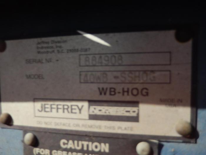 Used JEFFREY 40 WB Wood & Bark Hog