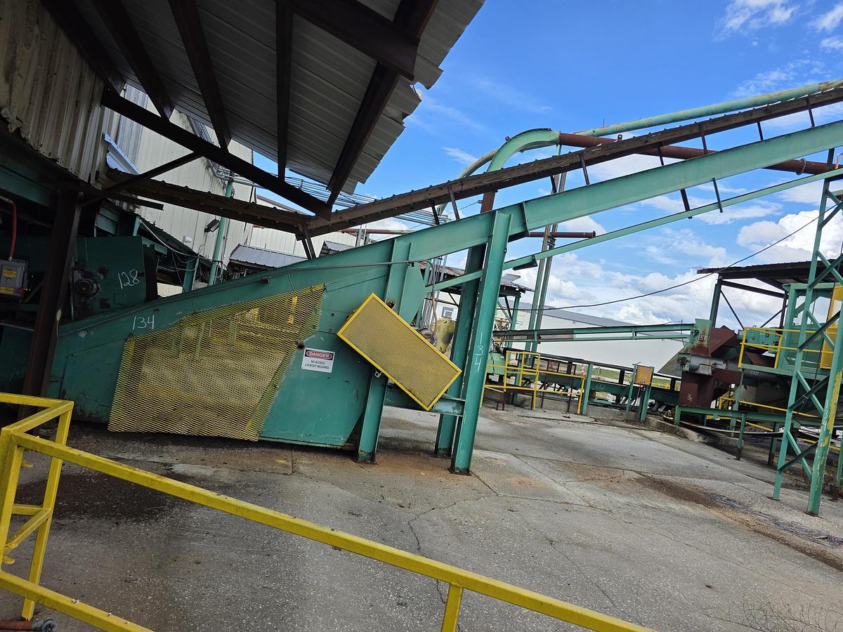 Used 60' Inclined Waste Conveyor