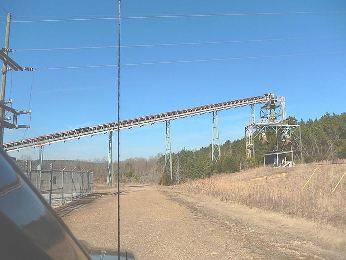 Used FULGHUM 288′ x 45″ Concave Belt Conveyor