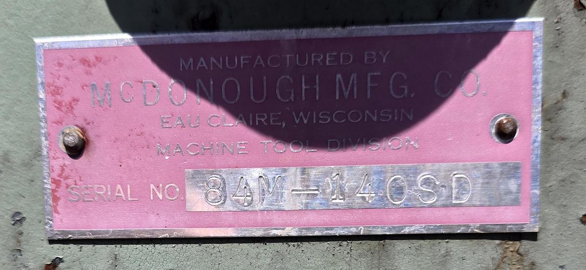 Used McDonough 7' Super Duty RH Bandmill