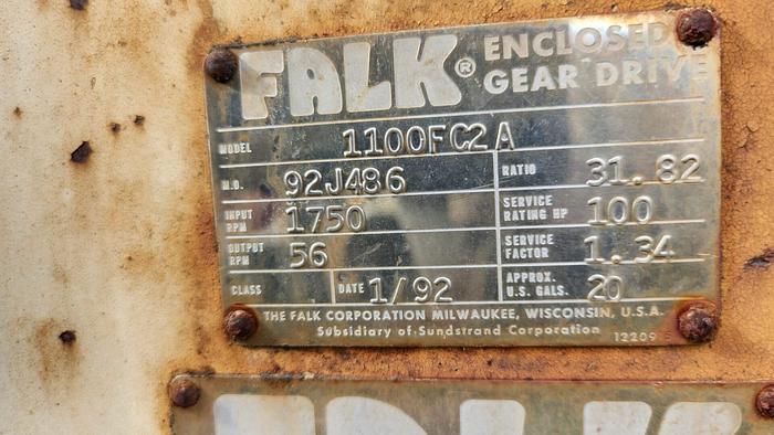 Used FALK 100 HP Gear Reducer