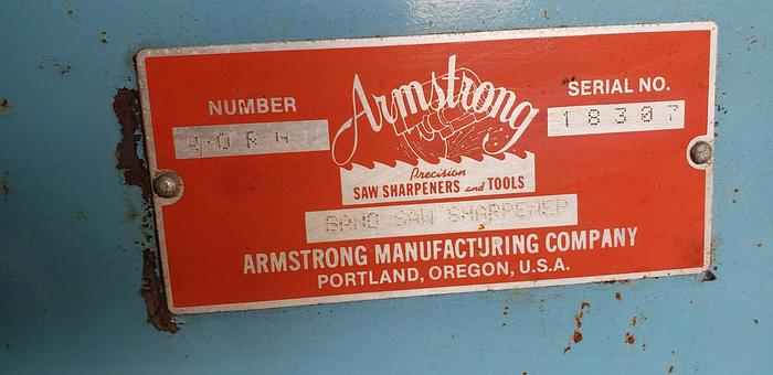 Used ARMSTRONG #4 RH Bandsaw Sharpener