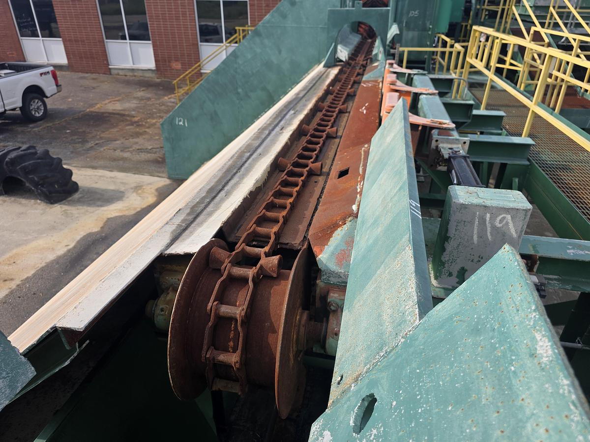 Used 22' Endwise Log Conveyor with "pinball" Kicker