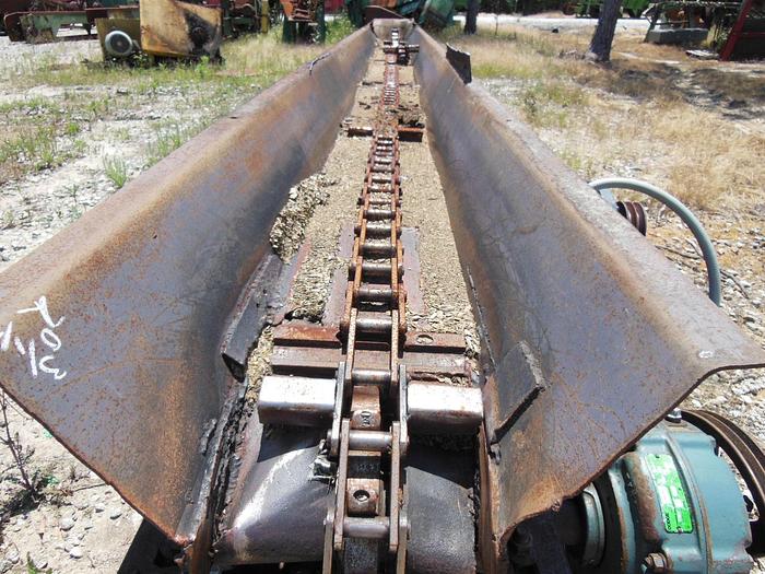 Used 70′ x 14″ Drag Chain Waste Conveyor