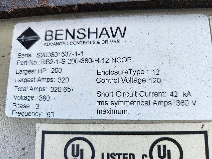 Used Benshaw 200 HP Soft Start