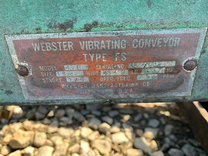 Used Webster 50′ x 18” Vibrating Conveyer