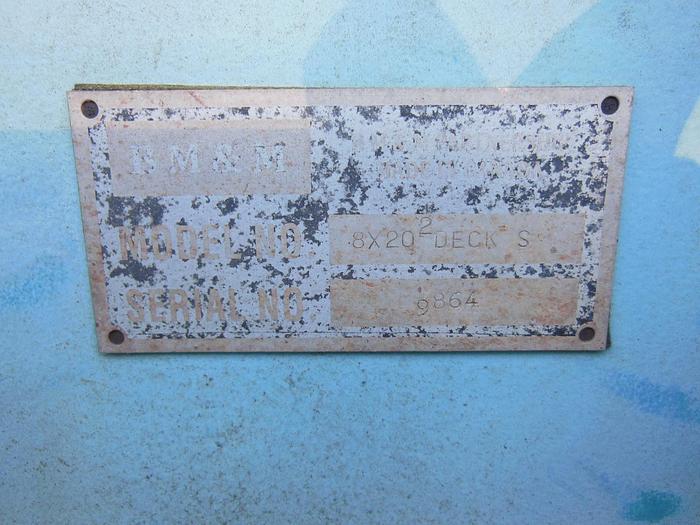 Used BM&M 8 x 20 Chip Screen