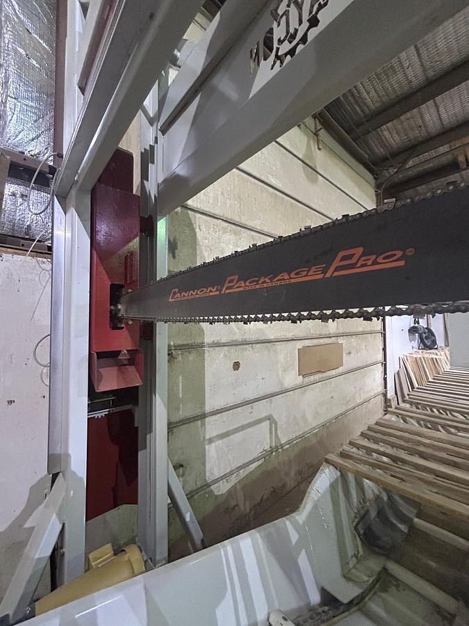 Used 2018, Akhurst Machinery Limited, it is a " New Waycon vertical travelling package saw