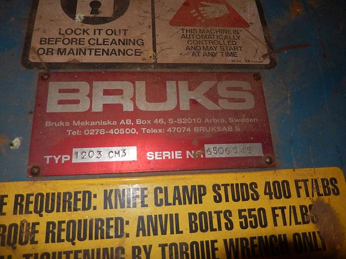 Used BRUKS Horizontal Drum Chipper