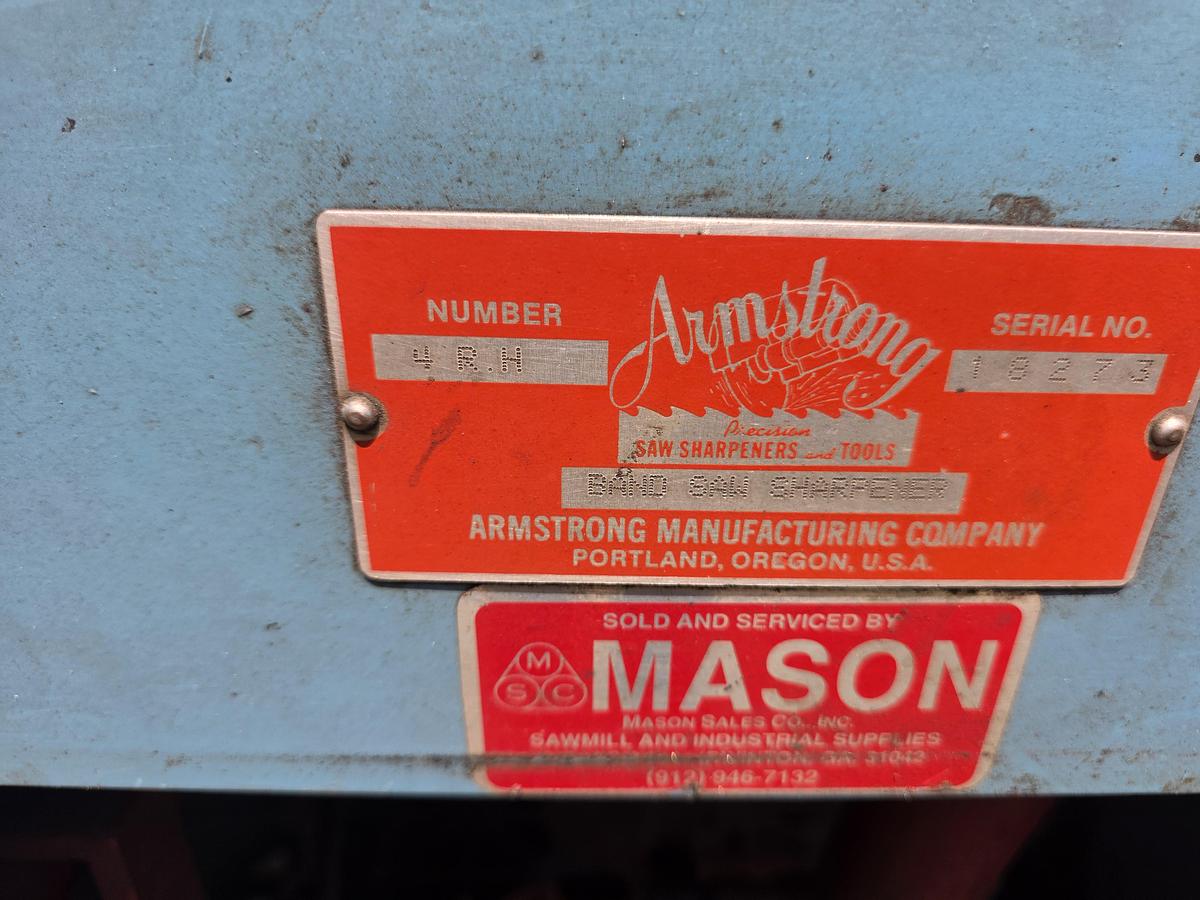 Used ARMSTRONG #4 RH Bandsaw Sharpener