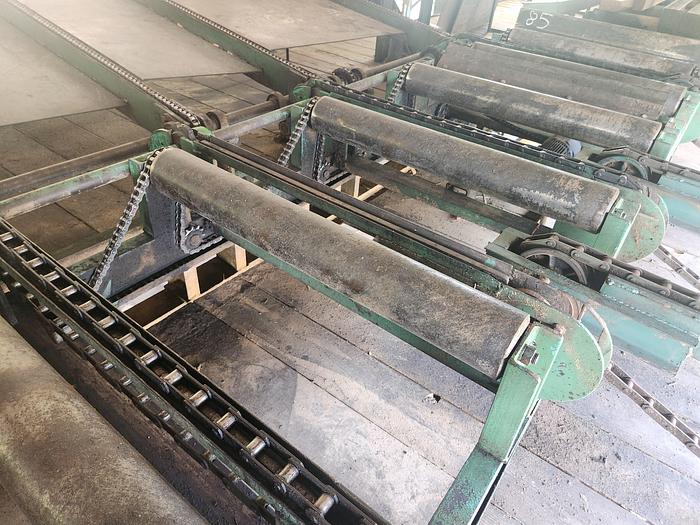 Used Live Rolls 18' x 45" with 4 strand popup transfer chains