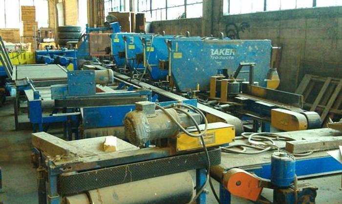 Used Baker 4 Head Resaw with Return
