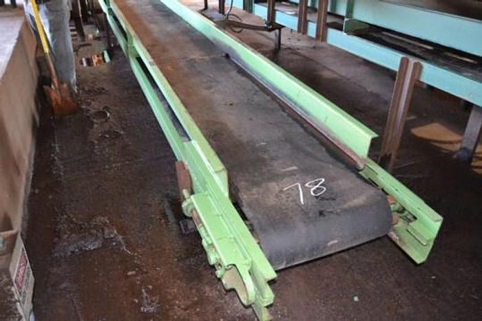 Used Reckart 24″ x 80′ belt conveyor