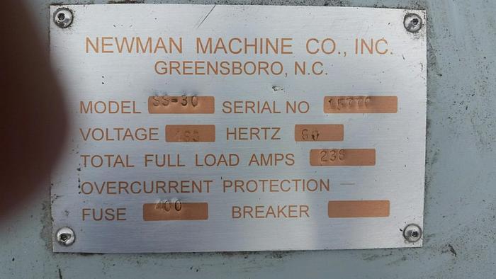Used NEWMAN SS-30 Shaving Machine