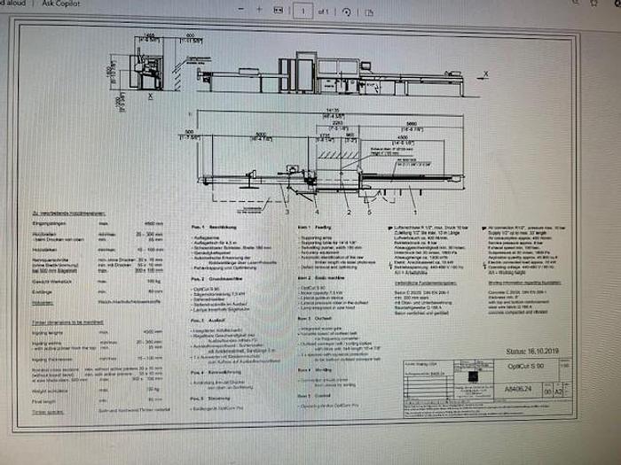 Used Opticut S90 Cut off saw