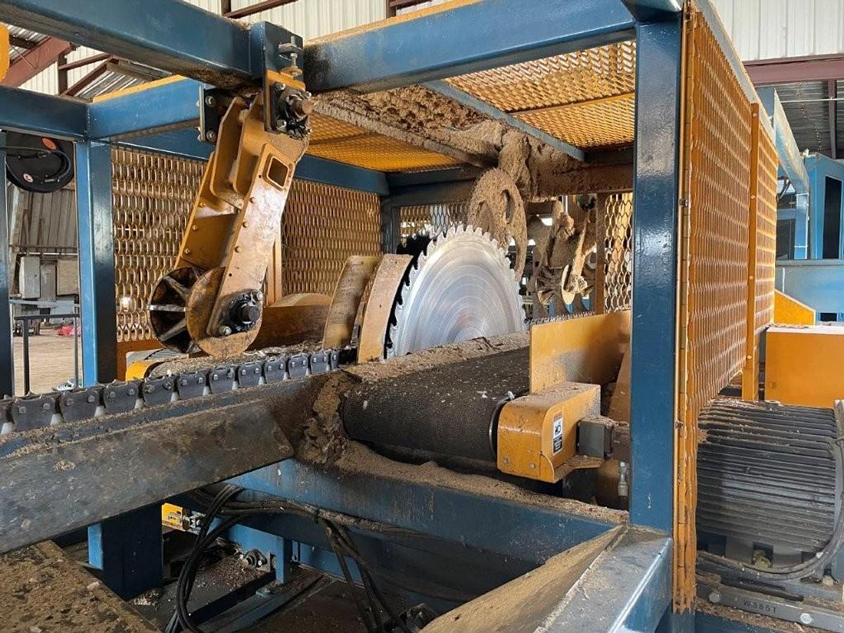 Used Baker Model BSCR-O circle trim scragg mill, 102 in