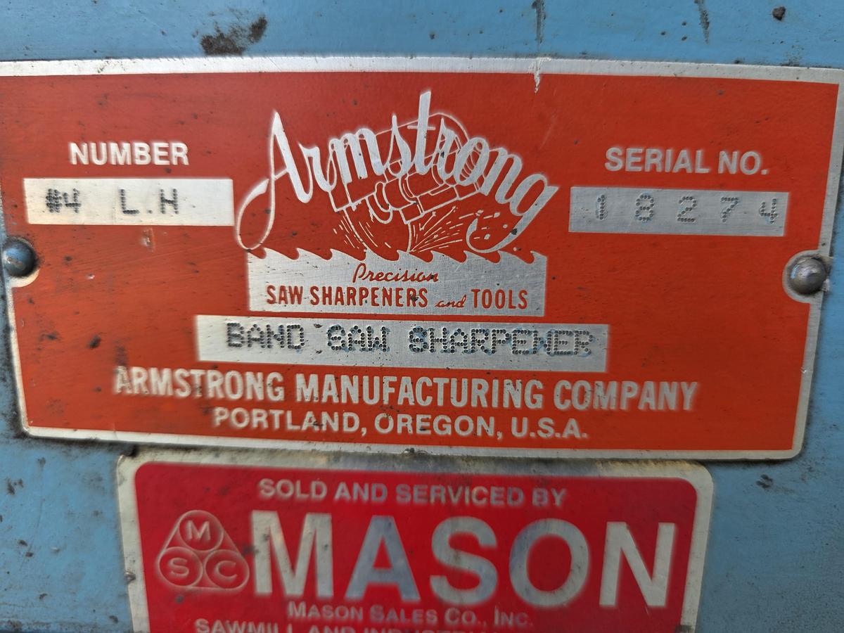Used ARMSTRONG #4 LH Bandsaw Sharpener