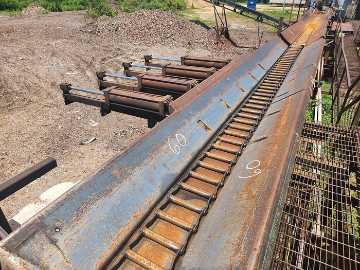 Used 24' Endwise Log Trough with retractable stops
