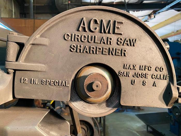 Used ACME Manual Face Grinder for Circle Saws- Pending