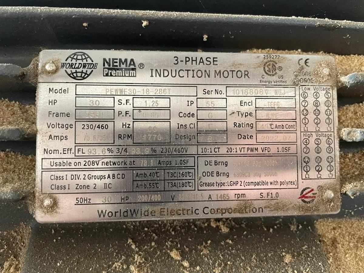 Used Baker Model BSCR-O circle trim scragg mill, 102 in