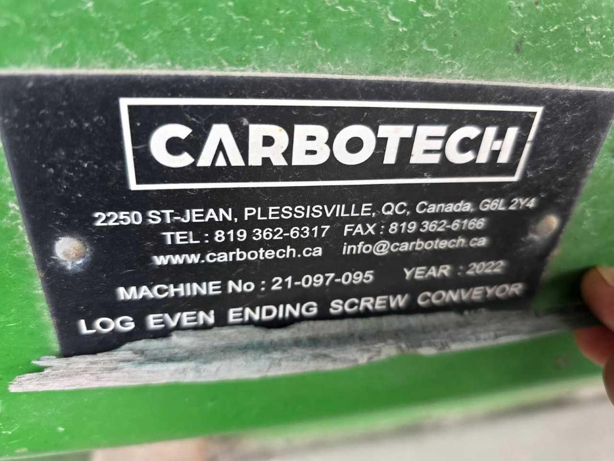 Used Carbotech Log Even Ending Screw Conveyor