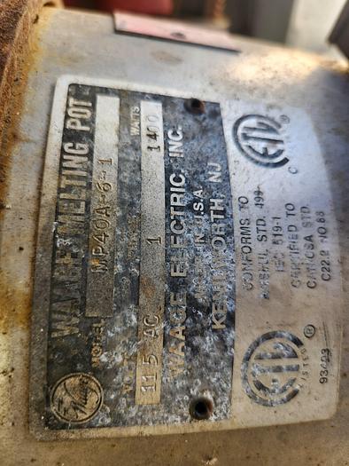 Used Waage 40 lb Babbitt Pot