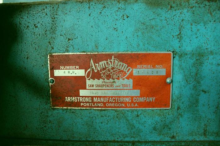 Used ARMSTRONG #4 RH Bandsaw Sharpener