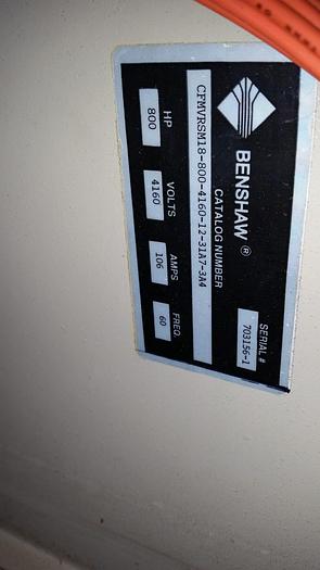 Used BENSHAW 800 HP Soft Starter