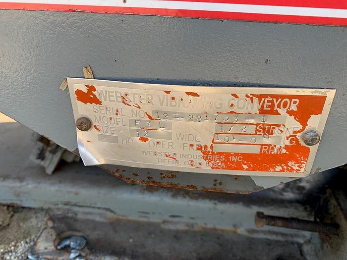 Used Webster 50′ x 12” Vibrating Conveyor
