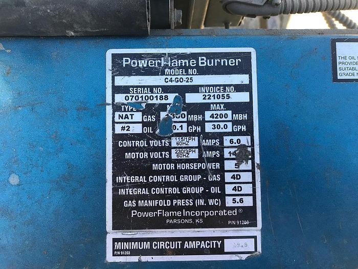Used HURST 100 HP Boiler