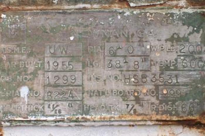 Used Treating Cylinder – 6′ x 38′