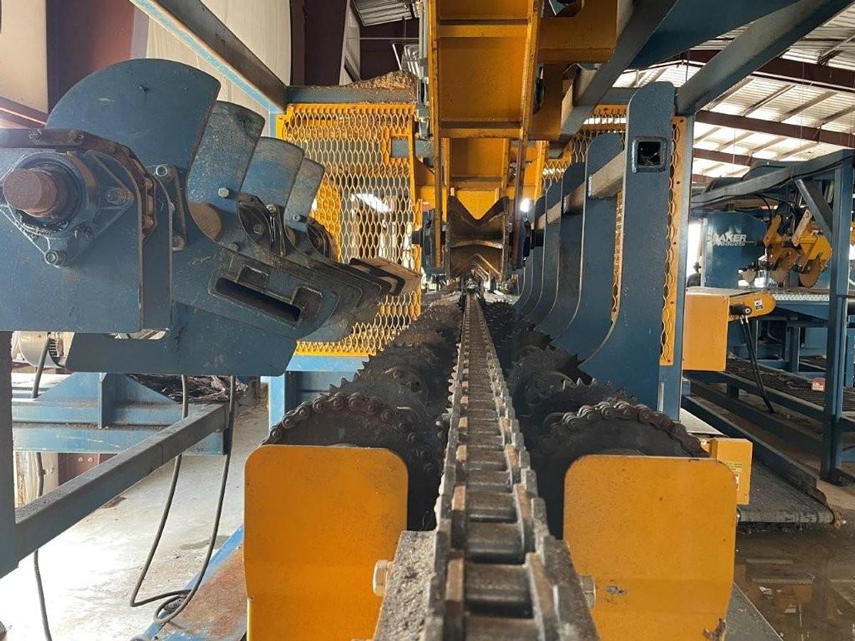 Used Baker Model BSCR-O circle trim scragg mill, 102 in